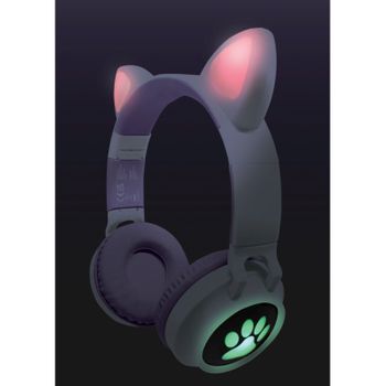 Auriculares Bluetooth Con Orejas De Gato Y Luces