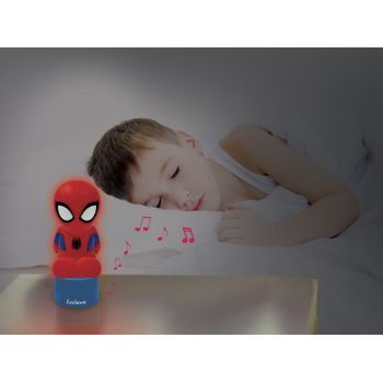 Lexibook Spiderman Luz Nocturna Y Altavoz Para La Habitación De Los Niños, Cambio De Color, Luz Suave