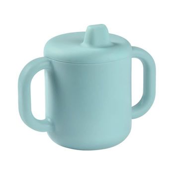 Taza De Aprendizaje De Silicona Azul