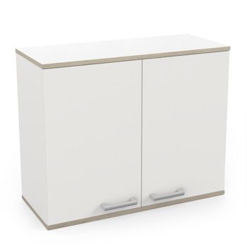 Armario Bajo Fit 2 Puertas 2 Estantes Blanco 83,8x60,9x35 Cm con