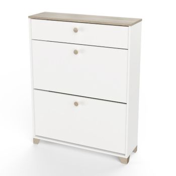 Zapatero Pasillo Blanco Brillo 4 Puertas Armario Mueble Estrecho 98x17 con  Ofertas en Carrefour