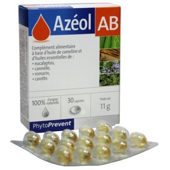 Pileje Azeol Ab 30 Cápsulas Con Aceites Esenciales De Eucalipto, Canela, Romero, Zanahoria