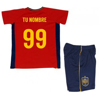 Camiseta España Segunda Equipación 2022 Niño Kit Mundial
