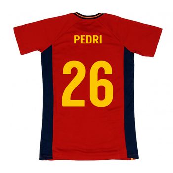Camiseta Fútbol  Pedri Adulto  España. Producto Oficial De España Mundial Catar 2022
