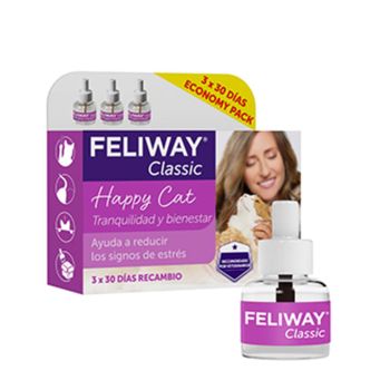 Feliway Classic Pack Recambio 3 Meses Ceva Vet