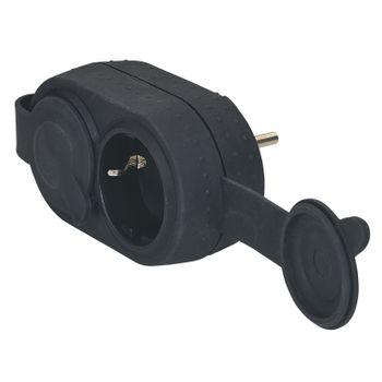 Adaptador Doble Con Tapa Ip44 16a-230 V