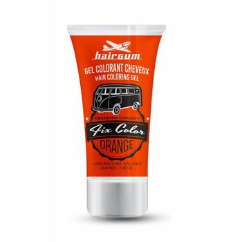 Coloración No Permanente Hairgum Fix Color Naranja Gel Fijador (30 Ml)