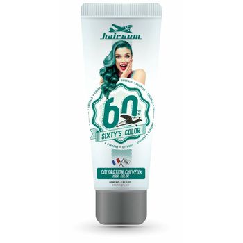 Coloración Semipermanente Hairgum Sixty's Color Verde Esmeralda (60 Ml)