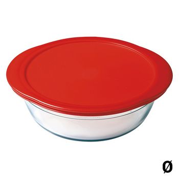 Fiambrera Hermética Ô Cuisine Rojo Vidrio De Borosilicato