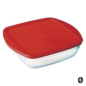 San Ignacio Vitoria – Fiambrera Termica Rectangular 1.5 L, Tupper Hermetico  de Vidrio de Borosilicato, Tapa Verde