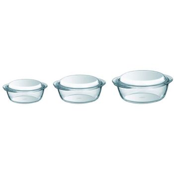 Conjunto De Fuentes Para Horno 3 Piezas Vidrio 912s637/6142 Pyrex