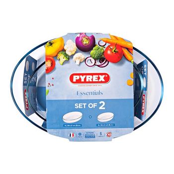 Set De Fuentes Para Horno Pyrex Essentials Vidrio De Borosilicato (2 Pcs)