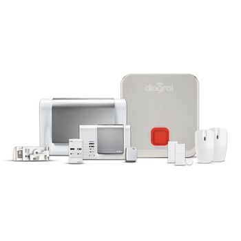 Diag22csf Pack De Alarma Para Hogar Conectado Con Transmisión Gsm - Compatible Con Mascotas - Diagral