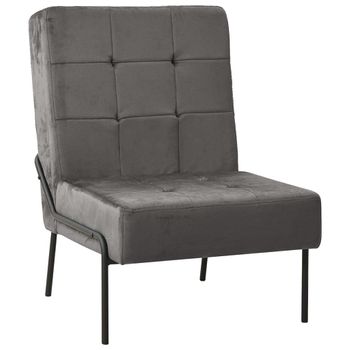 Silla De Relajación De Terciopelo Gris Oscuro 65x79x87 Cm