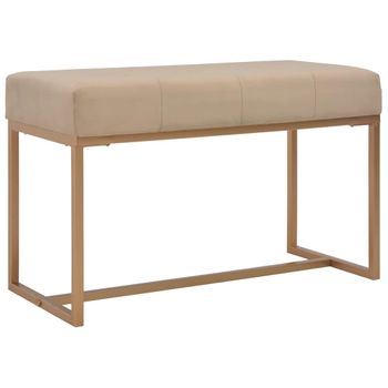 Banco 80 Cm Terciopelo Beige