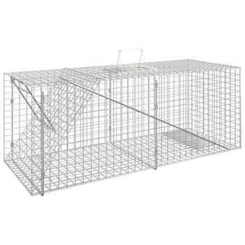 Trampa Para Animales Hierro Galvanizado 64,5x25x26,5 Cm