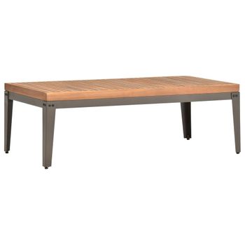 Mesa De Centro De Jardín Madera Maciza De Acacia 110x55x36 Cm