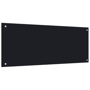 Protección Salpicaduras Cocina Vidrio Templado Negro 100x40 Cm