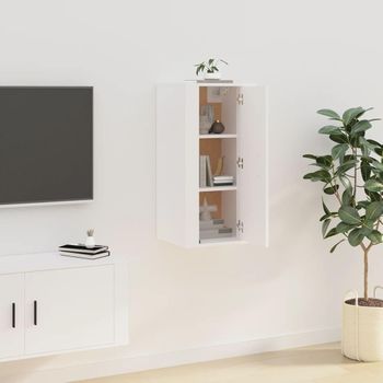 Mueble Para Tv De Pared Blanco 40x34,5x80 Cm