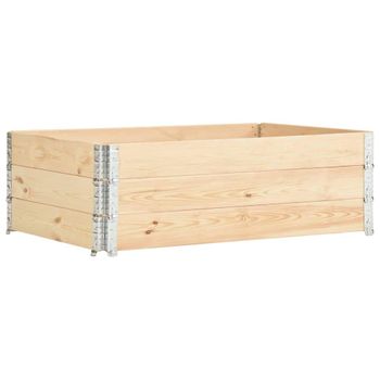 Caja De Palés 3 Unidades Madera Maciza De Pino 50x150 Cm