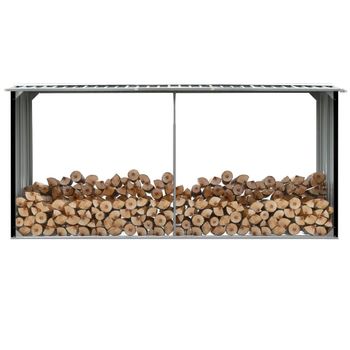 Casetilla Para Leña Acero Galvanizado Antracita 330x92x153 Cm