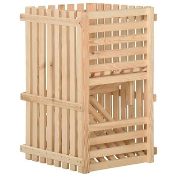 Caja Para Patatas Madera Maciza De Pino 50x50x80 Cm