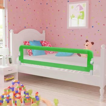 Barandilla De Seguridad Cama De Niño 150x42 Cm Verde