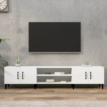 Mueble Para Tv Madera Contrachapada Blanco 180x31,5x40 Cm