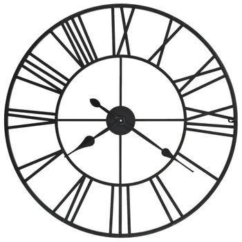 Reloj De Pared Vintage Movimiento Cuarzo Metal 80 Cm Xxl