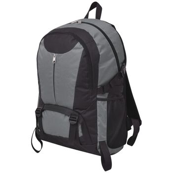 Mochila De Senderismo Xxl Negro Y Gris 40 L