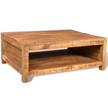 Mesa De Centro De Madera Maciza De Mango