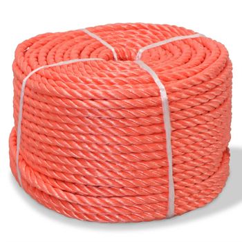 Cuerda Trenzada De Polipropileno 6 Mm 200 M Naranja