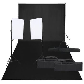 Kit De Estudio Fotográfico Con Set De Luces Y Fondo