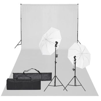 Kit De Estudio Fotográfico Con Set De Luces Y Fondo