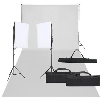 Kit De Estudio Fotográfico Con Set De Luces Y Fondo