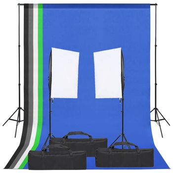 Kit De Estudio Fotográfico Con Set De Luces Y Fondo