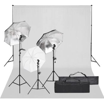 Kit De Estudio Fotográfico Con Set De Luces Y Fondo