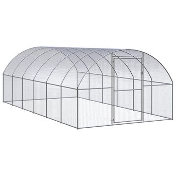 Gallinero De Exterior De Acero Galvanizado 3x6x2 M