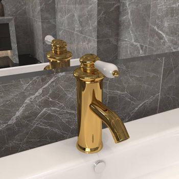 Grifo Para Lavabo De Baño Dorado 130x180 Mm