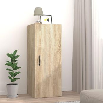 Armario De Pared Madera De Ingeniería Roble Sonoma 34,5x34x90cm