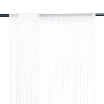 Cortinas De Flecos 2 Piezas 100x250 Cm Blancas