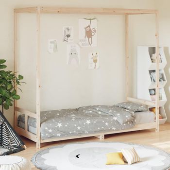 Estructura De Cama Para Niños Madera Maciza De Pino 80x200 Cm