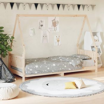 Estructura De Cama Para Niños Madera Maciza De Pino 80x200 Cm