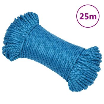 Cuerda De Trabajo Polipropileno Azul 8 Mm 25 M