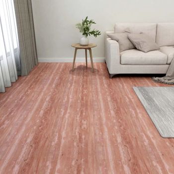 Tarimas De Suelo Autoadhesiva 20 Unidades Pvc Rojo 1,86 M²