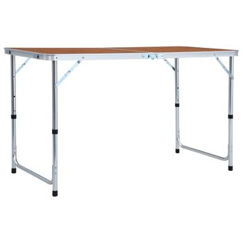 Mesa De Camping Plegable De Aluminio 120x60 Cm