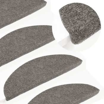 Alfombrillas Autoadhesivas Escalera 10 Uds Gris 65x22,5x3,5 Cm