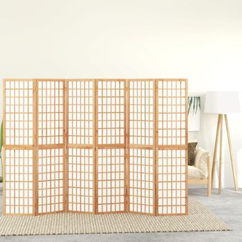 Biombo Plegable Con 6 Paneles Estilo Japonés 240x170 Cm