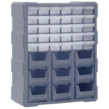 Organizador Multicajones Con 39 Cajones 38x16x47 Cm