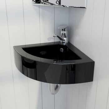 Lavabo Con Rebosadero 45x32x12,5 Cm Negro